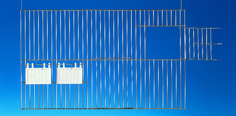 Vorsatzgitter AF links, NK - verzinkt, 2 Öfnungen links 60 x 30 cm